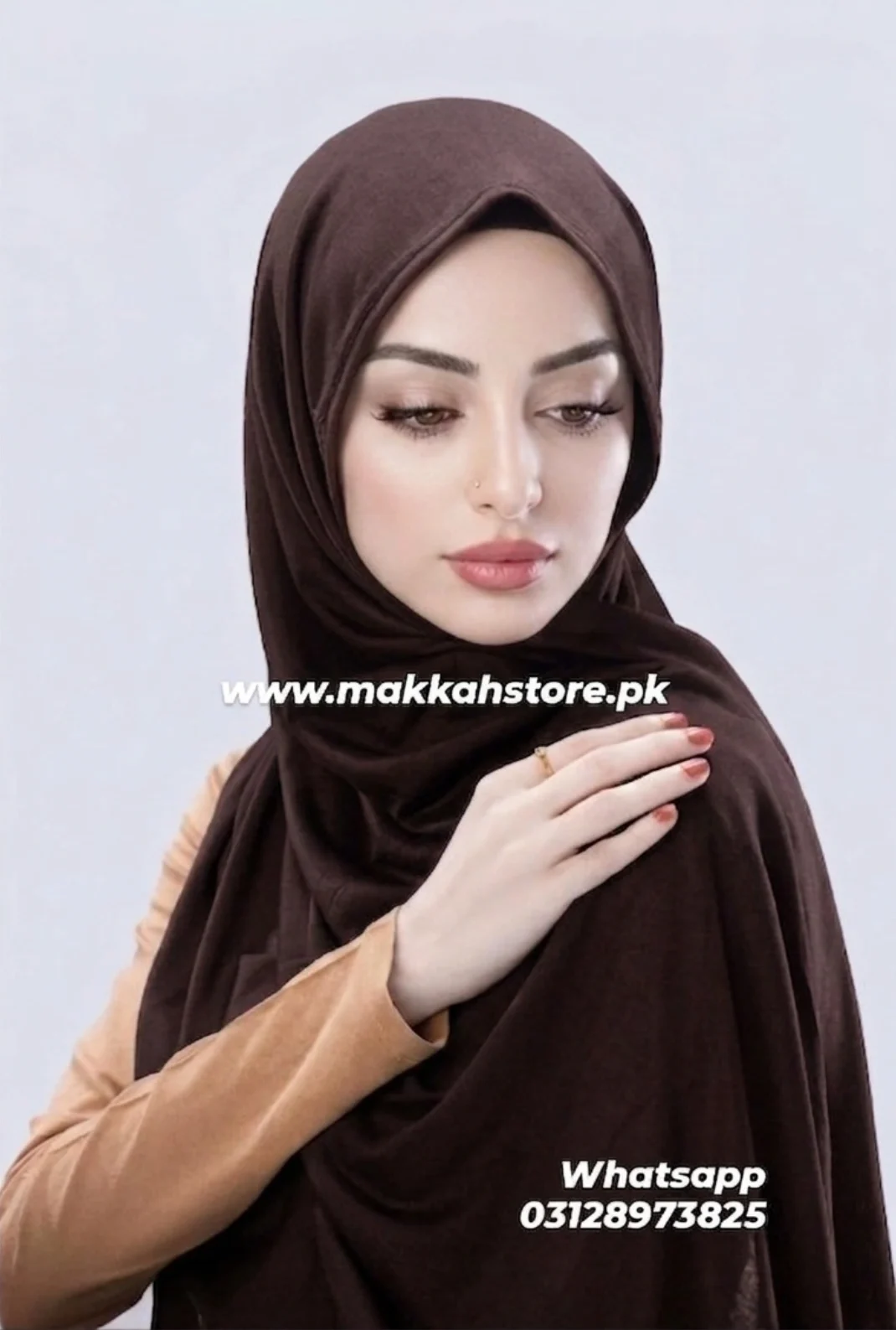 DARK BROWN JERSEY HIJAB