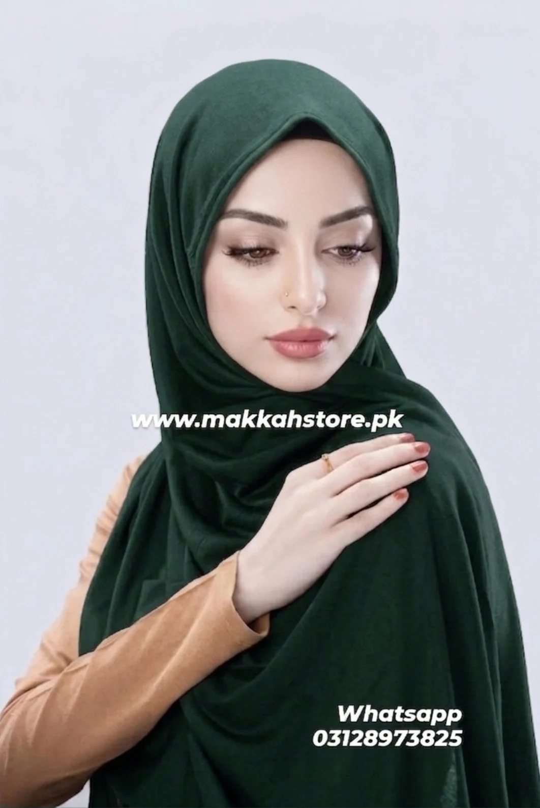 DARK GREEN JERSEY HIJAB